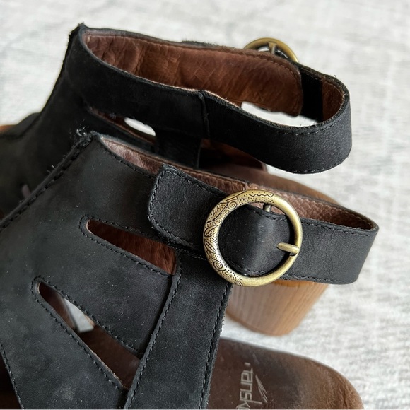 Dansko Black Leather Women's Demetra Slingback Sandals Size 39 - Picture 7 of 12